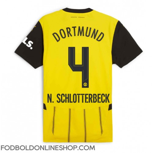 Borussia Dortmund Nico Schlotterbeck #4 Hjemmebanetrøje 2024-25 Kortærmet